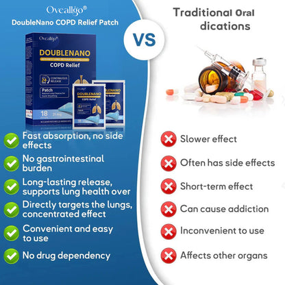 ✅Zatwierdzona przez FDA podwójna łatka Nano na ulgę w COPD (✅ Kaszel, świszczący oddech, duszność, plwocina, zatkany nos, zapalenie oskrzeli, objawy alergii, dyskomfort w płucach🫁)