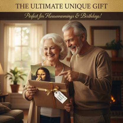 🎨 „Мона Лиза с нос“ – Уникална картина за баня върху водоустойчиво платно 🎁