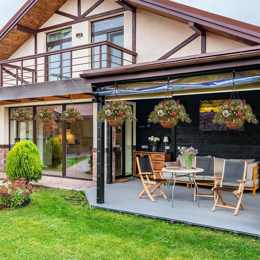 🎄Promocja Świąteczna 50% ZNIŻKI🔥Sztuczny Kosz Świąteczny z Oświetleniem